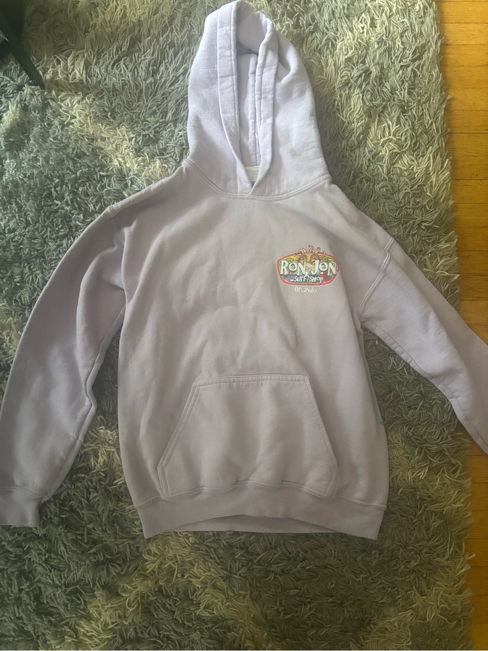 Ron Jon Lavender Kids Pullover Hoodie with Surf Logo